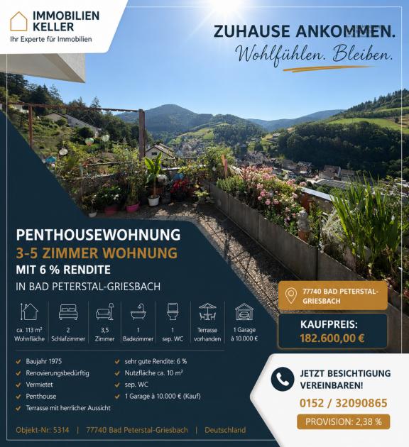 Wohnung kaufen Bad Peterstal-Griesbach max c56lbvof28as
